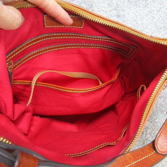 Dooney And Bourke Hobo Bag Blue Leather Satchel Tote Handbag - Picture 5 of 9